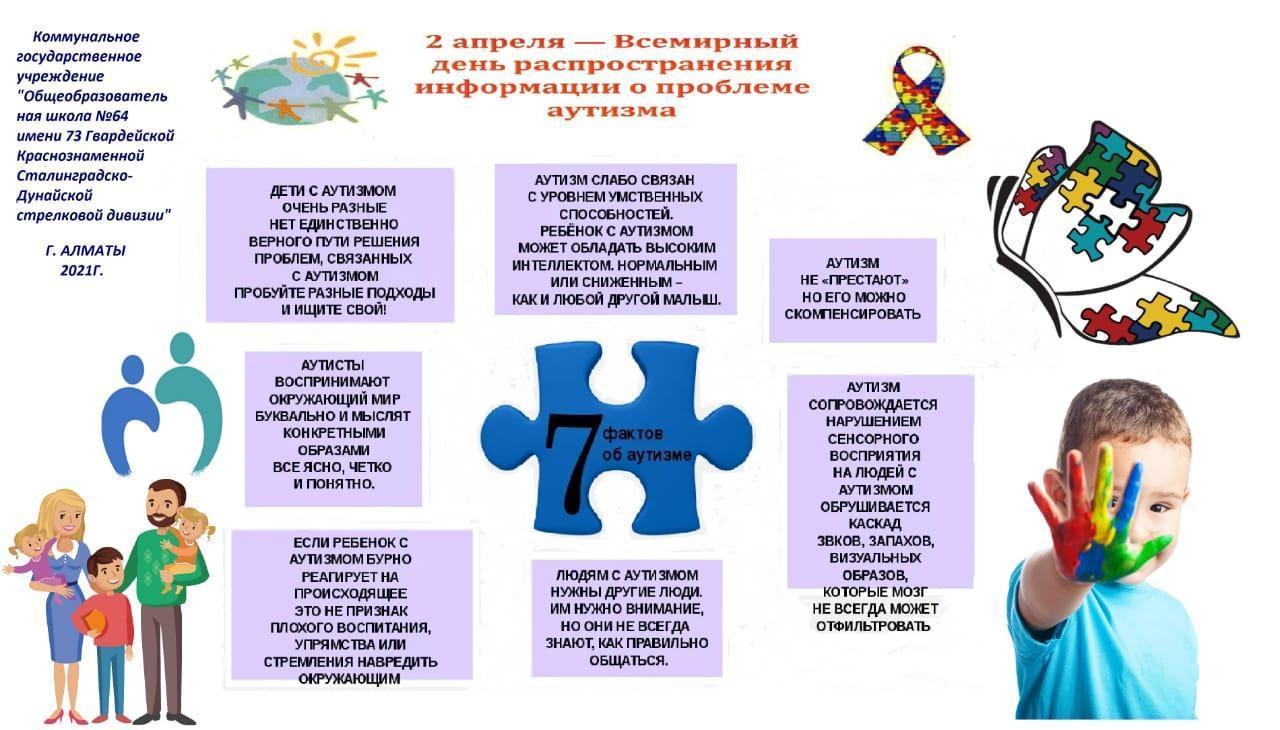 2 - апреля всемирный день распространения информации о проблеме аутизма.
